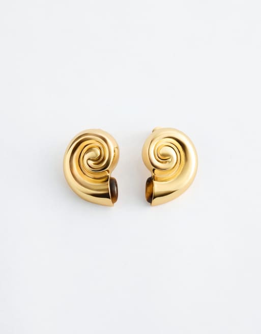 & Other Stories – Hängeohrringe in Gold-Optik mit Muschel-Design , 2 von 4