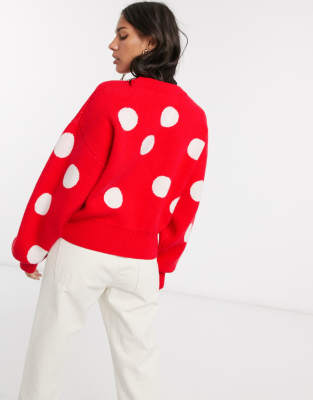 polka dot sweater