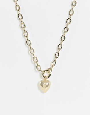 & Other Stories heart chain necklace in gold
