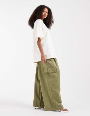 & Other Stories Heavyweight Oversized Dropped Shoulders T-shirt In White