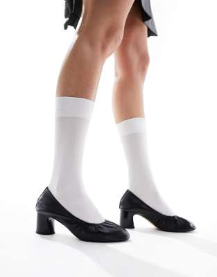 & Other Stories & Other Stories heeled ballet pumps in black