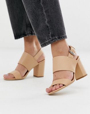 beige leather sandals