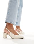 [Other Stories] & Other Stories heeled slingback mary jane pumps in white 36 White