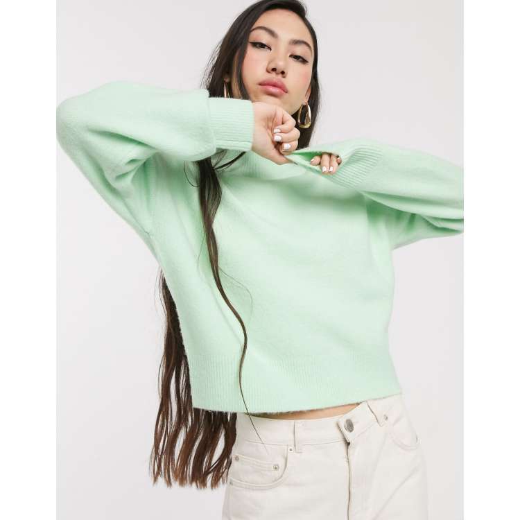 Other Stories high neck jumper in pastel green ASOS