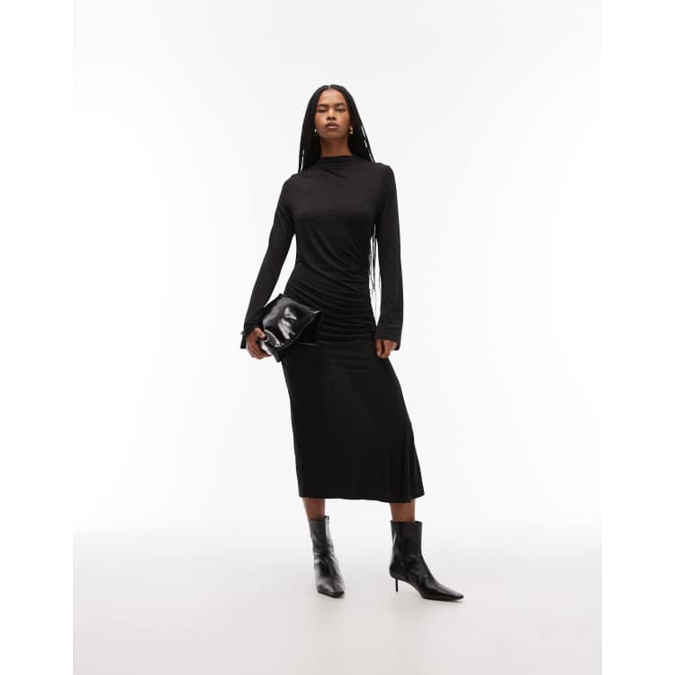 dark blue dress shirt Casual Formal with Pocket Calf Width:16.1 in Full button down Quattro Dress with Slit Slip Dress Zara Black