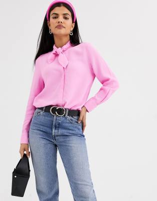 asos pink blouse