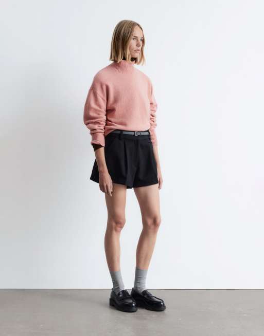 & Other Stories high neck relaxed  knitted sweater in pink, 2 of 4