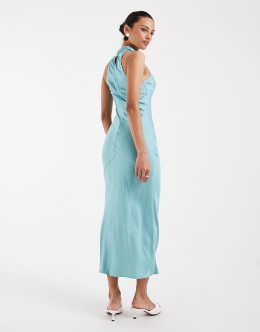 chinese dress ladies Turquoise Appliques Lace-Up Trumpet Long Prom Dress
