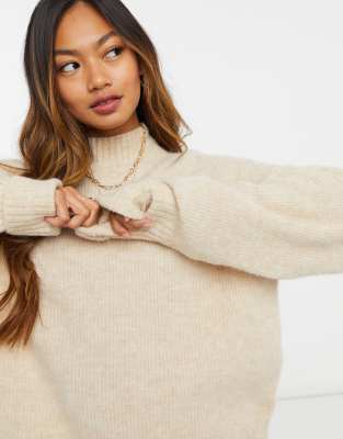 beige wool jumper