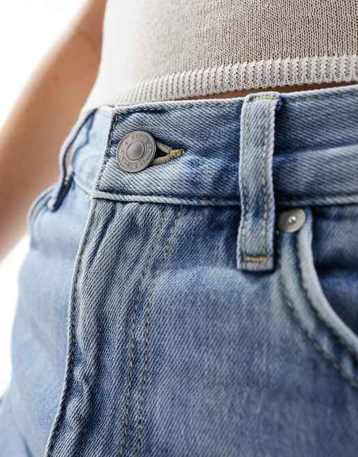 & Other Stories high rise straight leg jeans in light blue