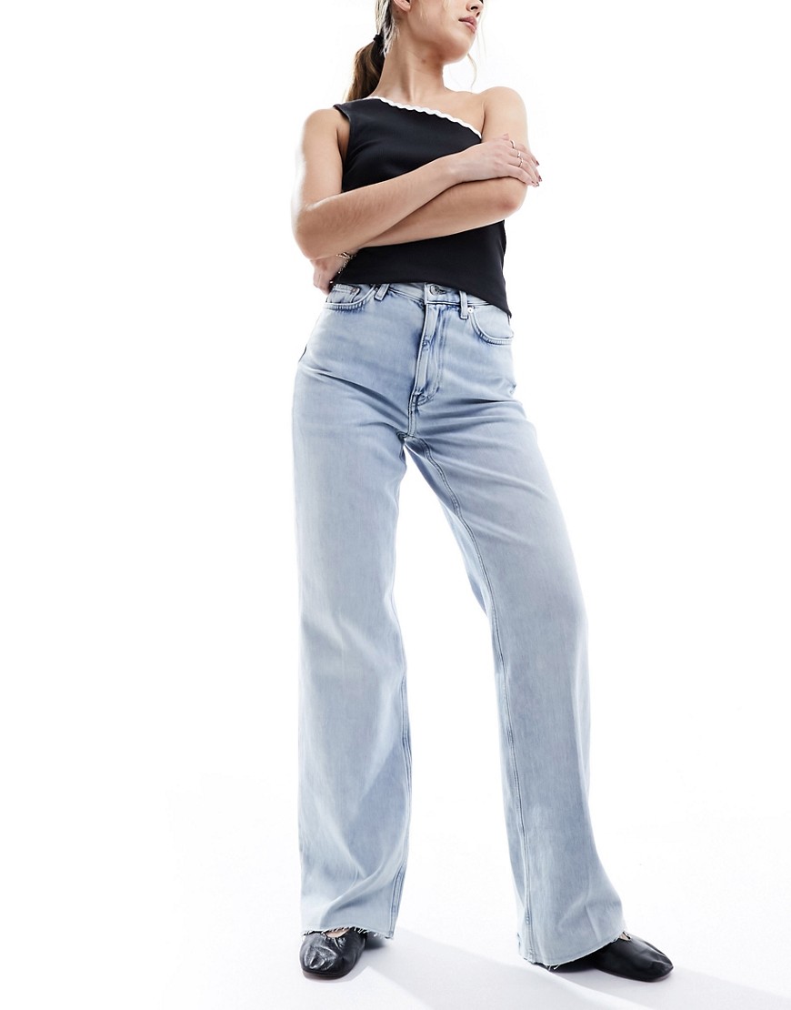 Other Stories &  High Rise Straight Leg Jeans In Soft True Blue Wash