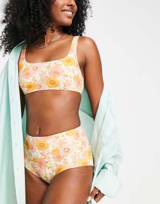 Shop Other Stories High Waist Bikini Bottoms In Multi