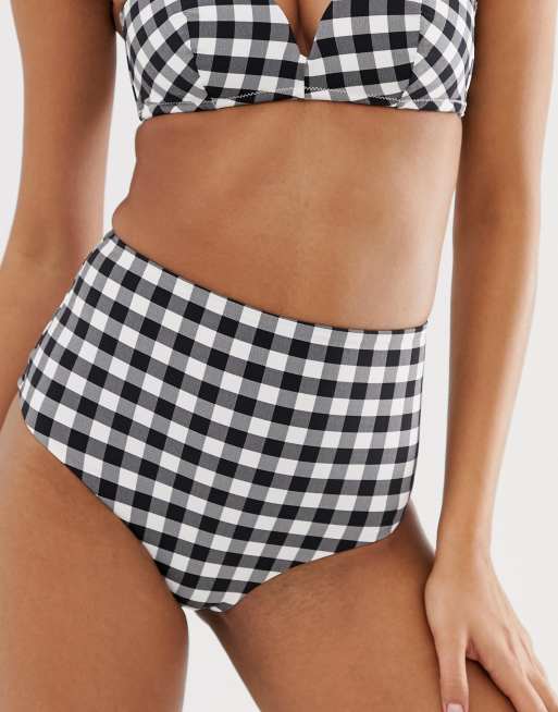 black gingham bikini