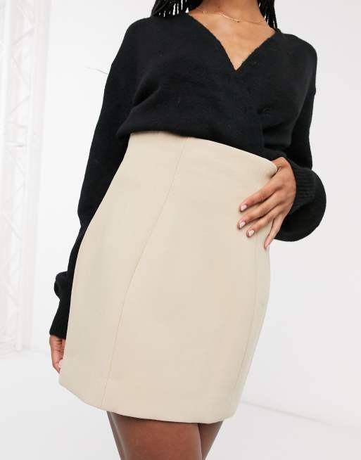 Structured high outlet waisted mini skirt