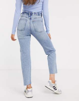 straight high rise jeans