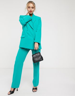 emerald green high waisted pants