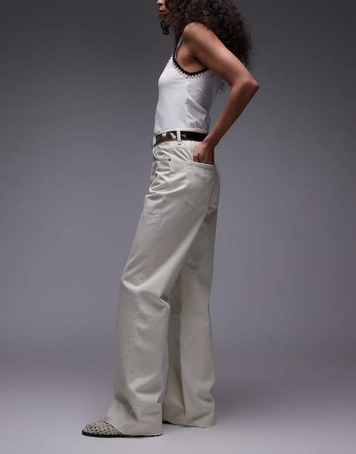 & Other Stories high waist wide leg jeans in ecru, 2 of 5