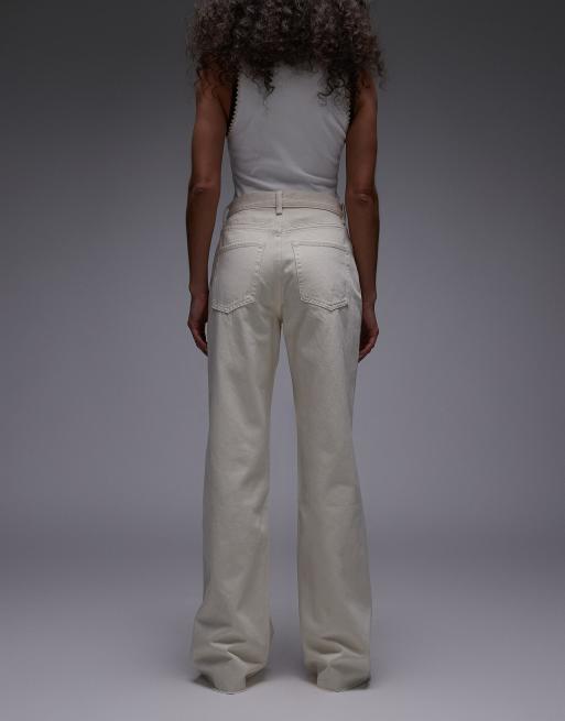 & Other Stories high waist wide leg jeans in ecru, 3 of 5