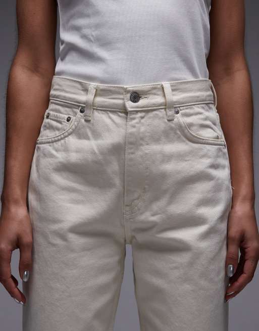 & Other Stories high waist wide leg jeans in ecru, 5 of 5