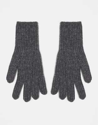 & Other Stories - Hochwertige Handschuhe aus Mohair in Grau