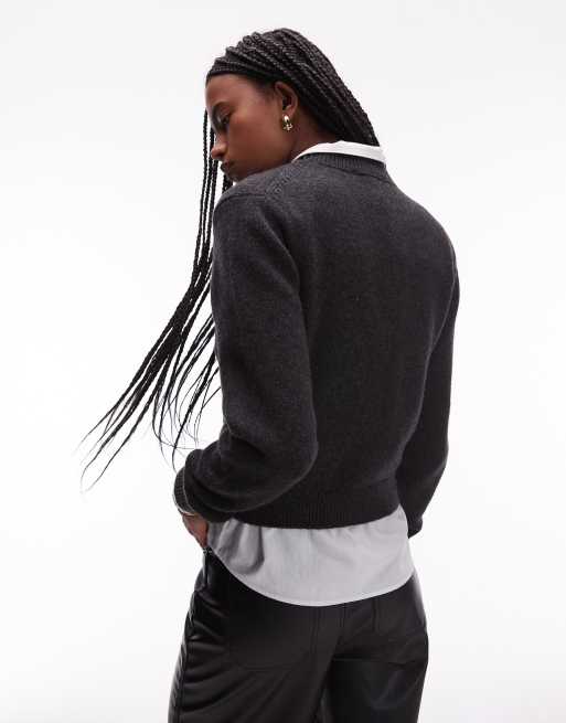 & Other Stories – Hochwertiger Pullover aus Wolle in Schwarz, 3 von 4