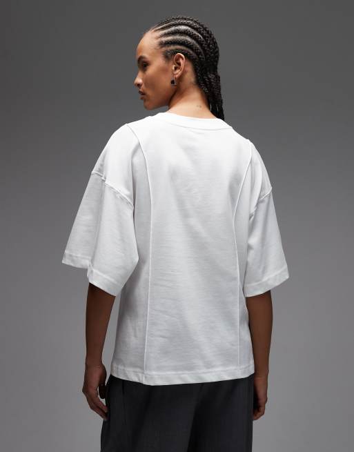 & Other Stories - Hvid løstsiddende T-shirt med formgivet talje, 3 af 4