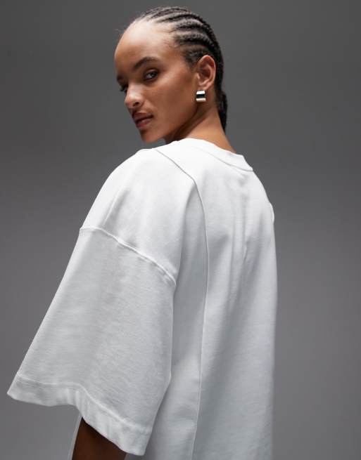 & Other Stories - Hvid løstsiddende T-shirt med formgivet talje, 4 af 4