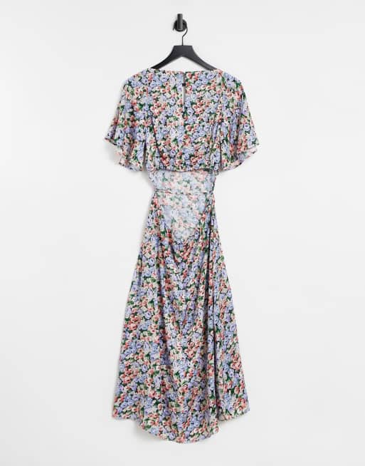 & other stories floral jacquard maxi dress in white Loveliest Looks White Floral Jacquard Tie-Strap Midi Dress