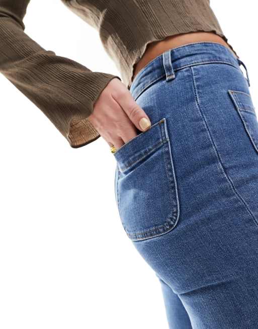 & Other Stories - Jeans a zampa blu scuro a vita alta, 2 di 5