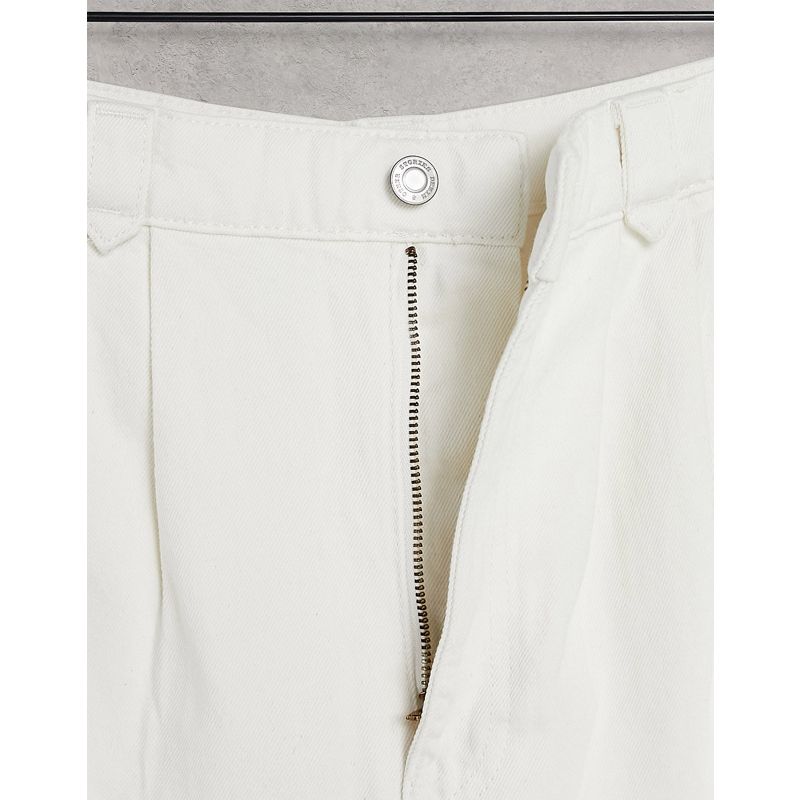 Donna Jeans & Other Stories - Jeans bianchi in cotone organico con dettaglio a pieghe