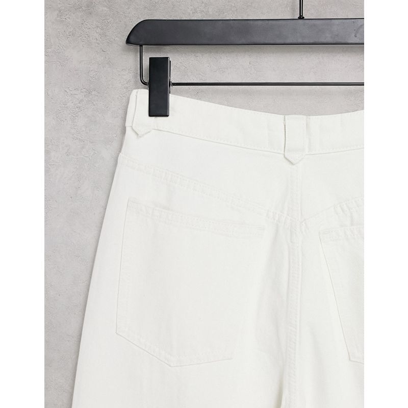 Donna Jeans & Other Stories - Jeans bianchi in cotone organico con dettaglio a pieghe
