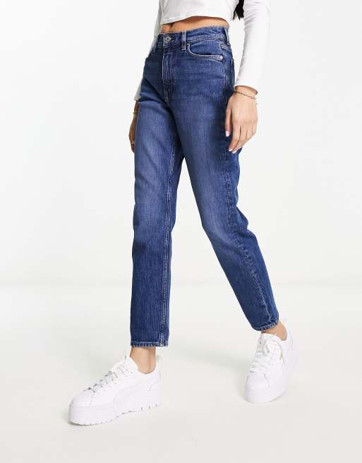 & Other Stories - Jeans met toelopende pijpen en stretch in 'old blue'