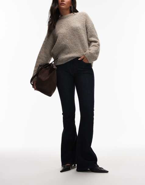 & Other Stories - Jeans met uitlopende pijpen en halfhoge taille in rinse wash indigo - view 1