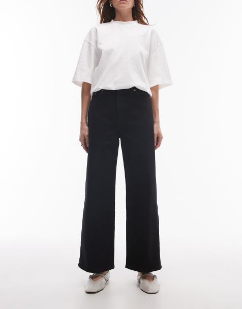 & Other Stories - Jeans met wijde pijpen en hoge taille in zwarte wassing - view 1