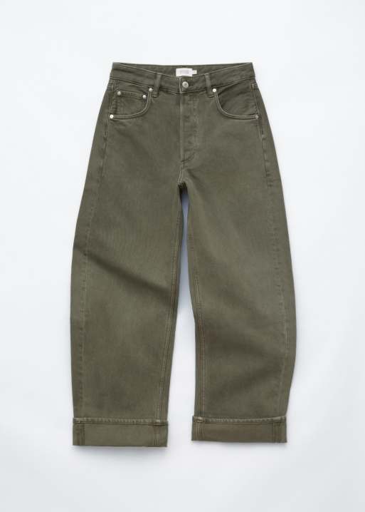 & Other Stories Jeans mit hohem Bund, weitem Bein und Umschlag, 7 von 8