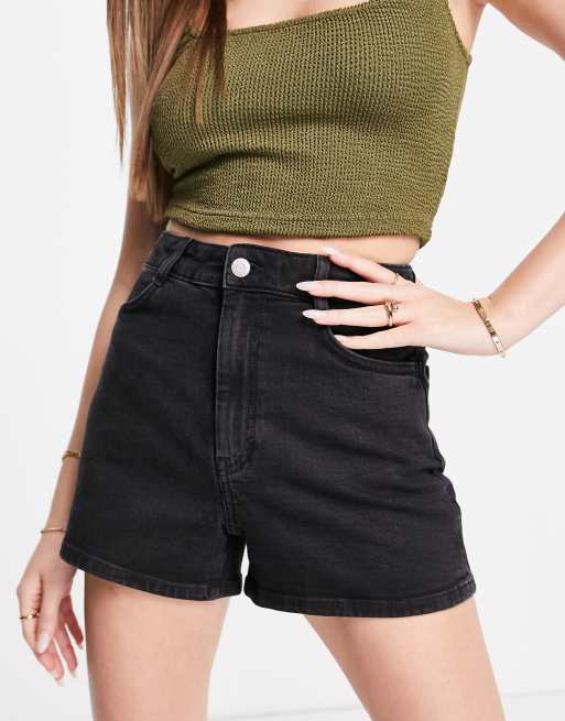 & Other Stories – Jeans-Shorts aus Baumwolle in Schwarz - BLACK