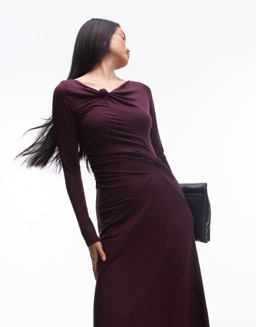 purple jersey wrap dress Purple Cotton Jersey Wrap Dress