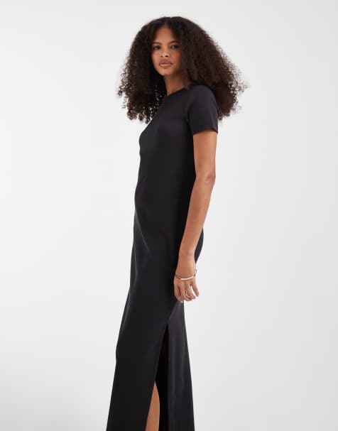 & Other Stories jersey maxi dress in black