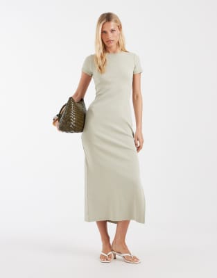 & Other Stories Jersey Maxi Dress In Green