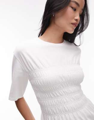 & Other Stories Jersey Midaxi Dress With Ruche Corset Detail