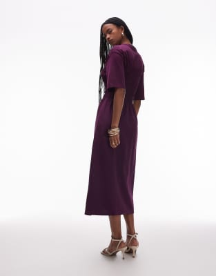 & Other Stories Jersey Midaxi Dress With Ruched Corset Detail
