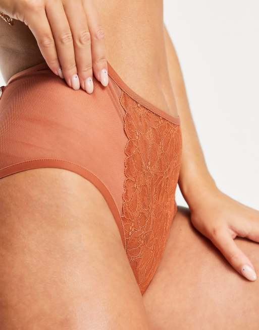 & Other Stories - Kanten slip met hoge taille in roestbruin, 2 van 4