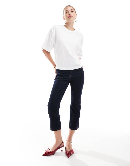 & Other Stories – Kastig geschnittenes Oversize-T-Shirt in Weiß