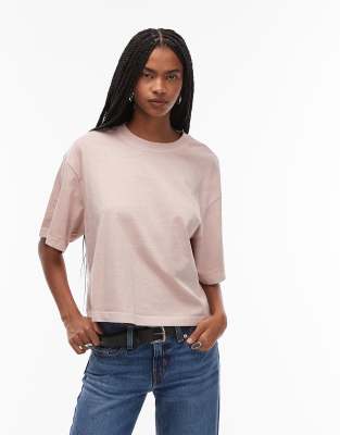 & Other Stories - Kastiges Oversize-T-Shirt in Rosa-Bunt