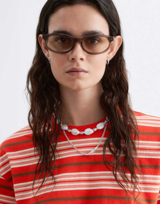 & Other Stories – Kastiges Oversize-T-Shirt in Rot mit Streifen, 3 von 3