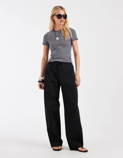 & Other Stories – Kastiges Oversize-T-Shirt mit blauen Streifen, 4 von 4