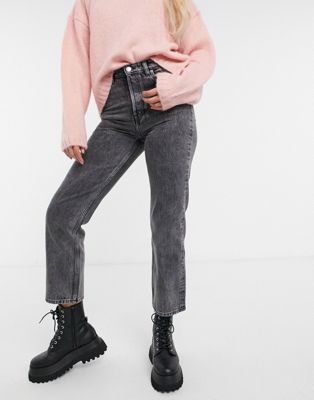 & Other Stories Keeper cotton straight cropped jeans in grey - GREY - ASOS Price Checker