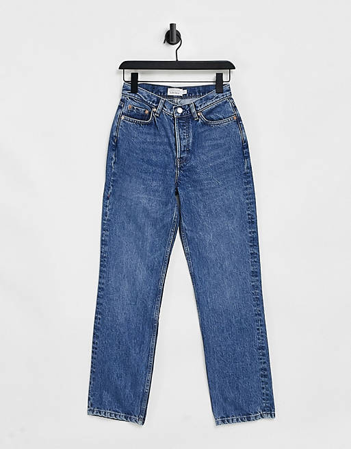 & Other Stories - Keeper - Cropped jeans med lige ben i blå, økologisk bomuld