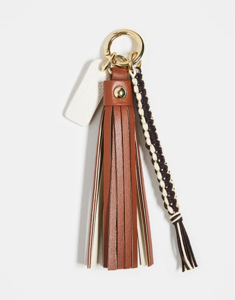 & Other Stories key ring with suede fringed tassel - view 1