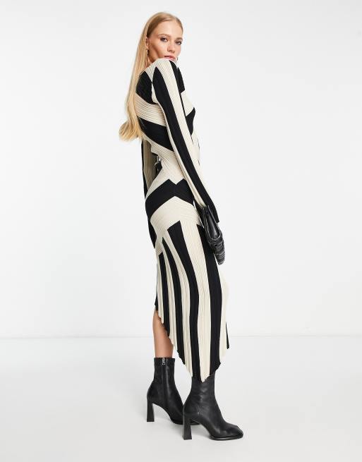 Asymmetrical striped dress  Fashion and Cookies - fashion and